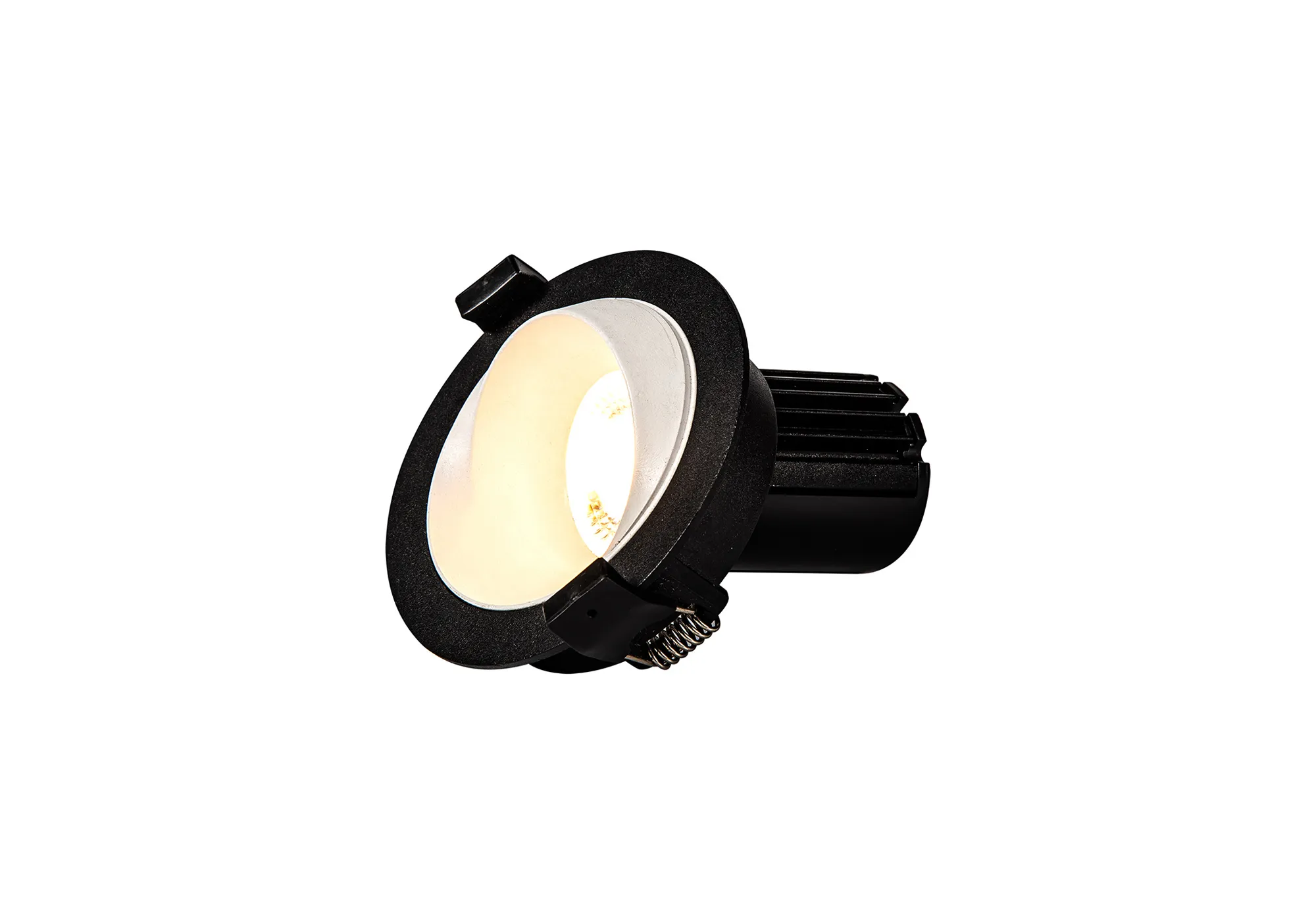 DM201160  Bonia 10 Dimmable Tridonic 10W 632lm 2700K 24°, Black/White 27° Angled Round Downlight , NO DRIVER REQUIRED, 5yrs Warranty